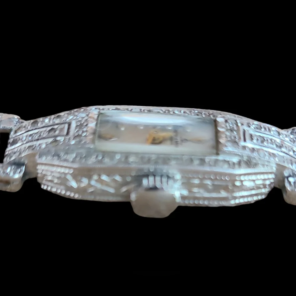 Baume & Mercier Handmade 1930s Art Deco Diamond & Platinum Wristwatch